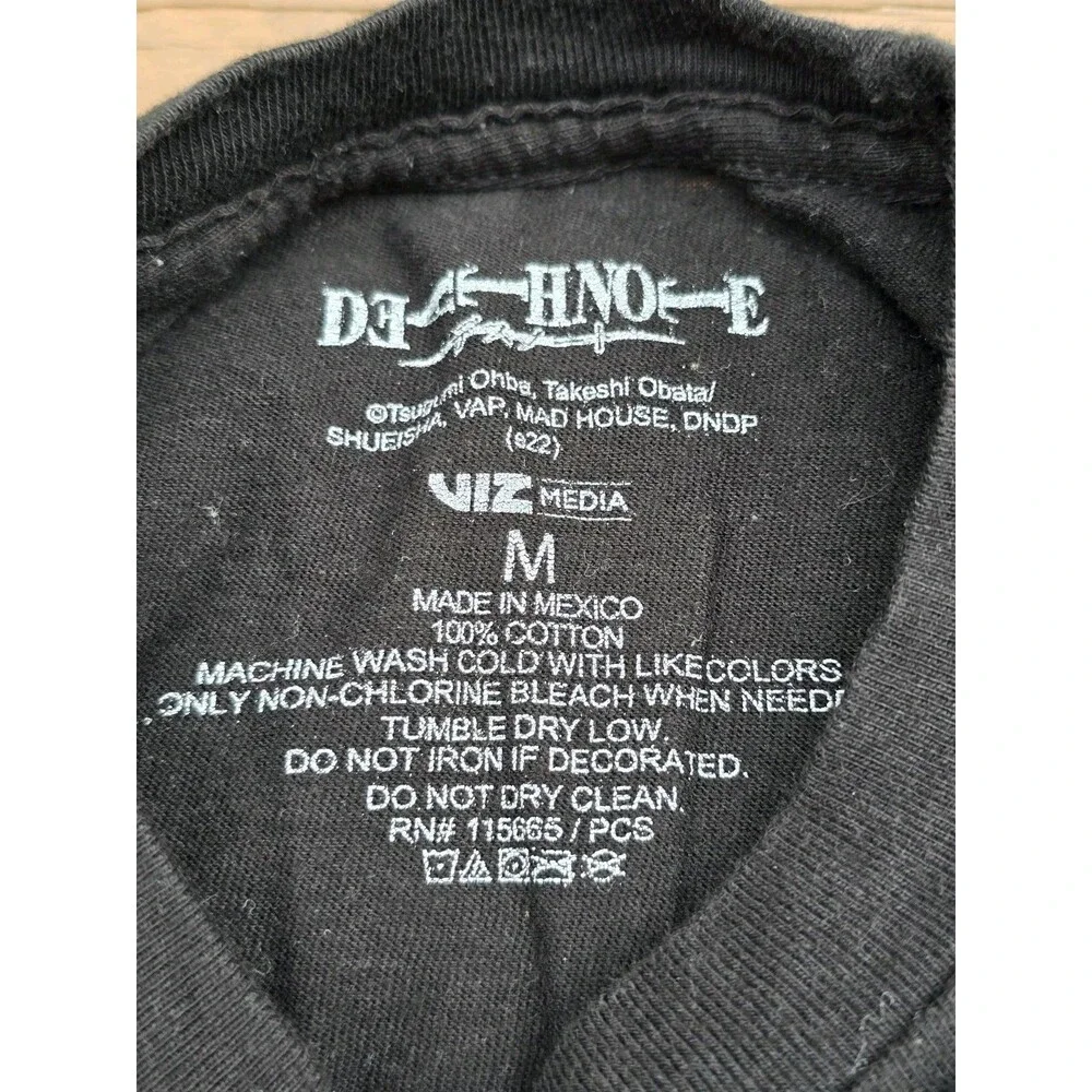 Hot topic Death Note Mens Size M Anime Manga  T-shirt Black Blue Orange EUC - Picture 8 of 9